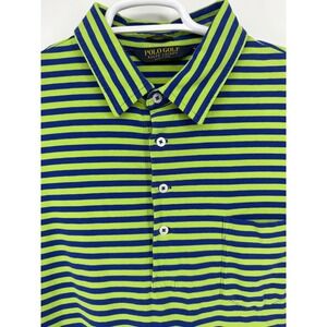 Polo Golf By Ralph Lauren XL Green Blue Striped‎ RSM Classic Sea Island Shirt